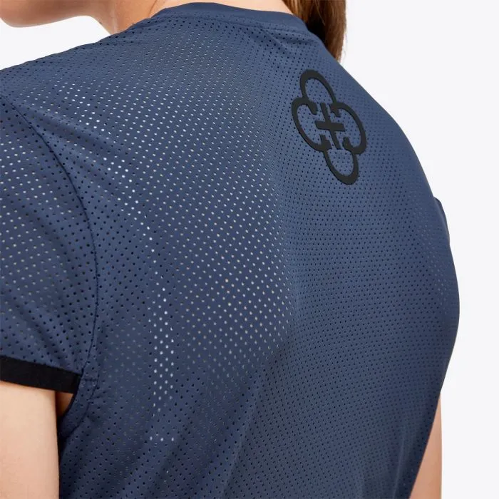 CT Women's Perforated Jersey CT Emblem T-Shirt w/ Solid Inserts
