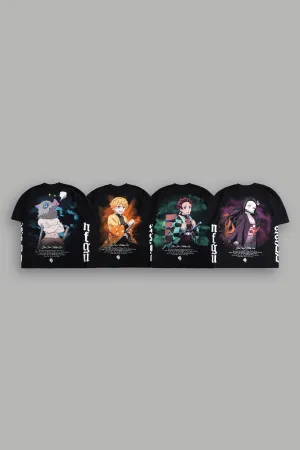Demon Slayer "Side By Side" Tee Box Set in Black