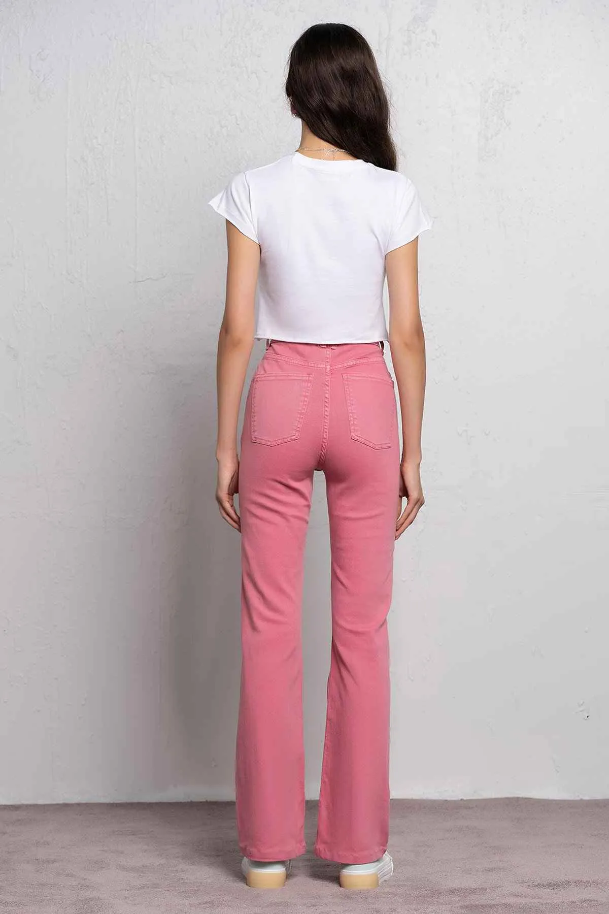 Flared Jeans For Women - Pink