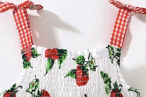 Fresh Strawberry Sister Matching Dress
