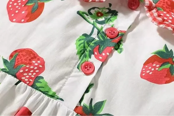 Fresh Strawberry Sister Matching Dress