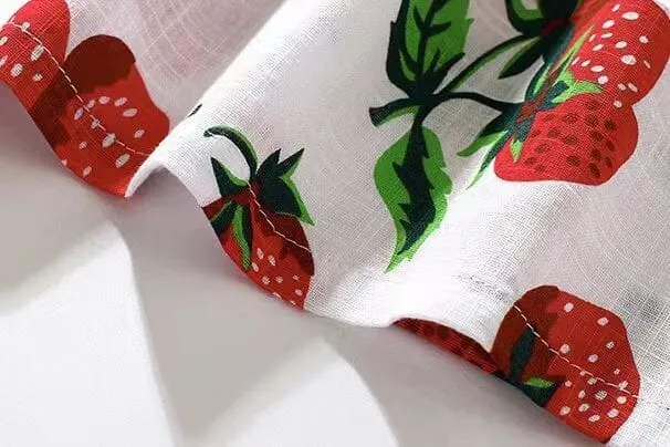 Fresh Strawberry Sister Matching Dress