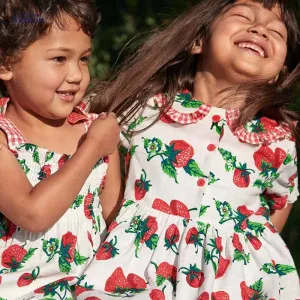 Fresh Strawberry Sister Matching Dress