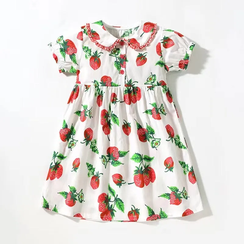 Fresh Strawberry Sister Matching Dress