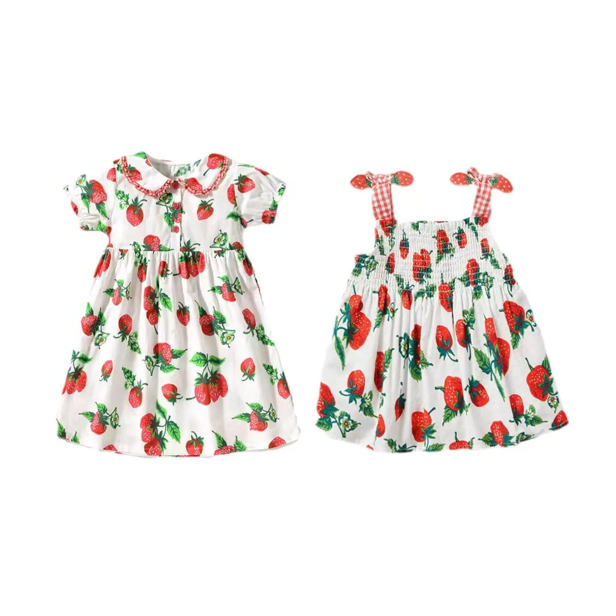Fresh Strawberry Sister Matching Dress