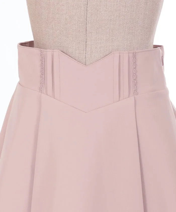 Frill Design Tuck Skirt