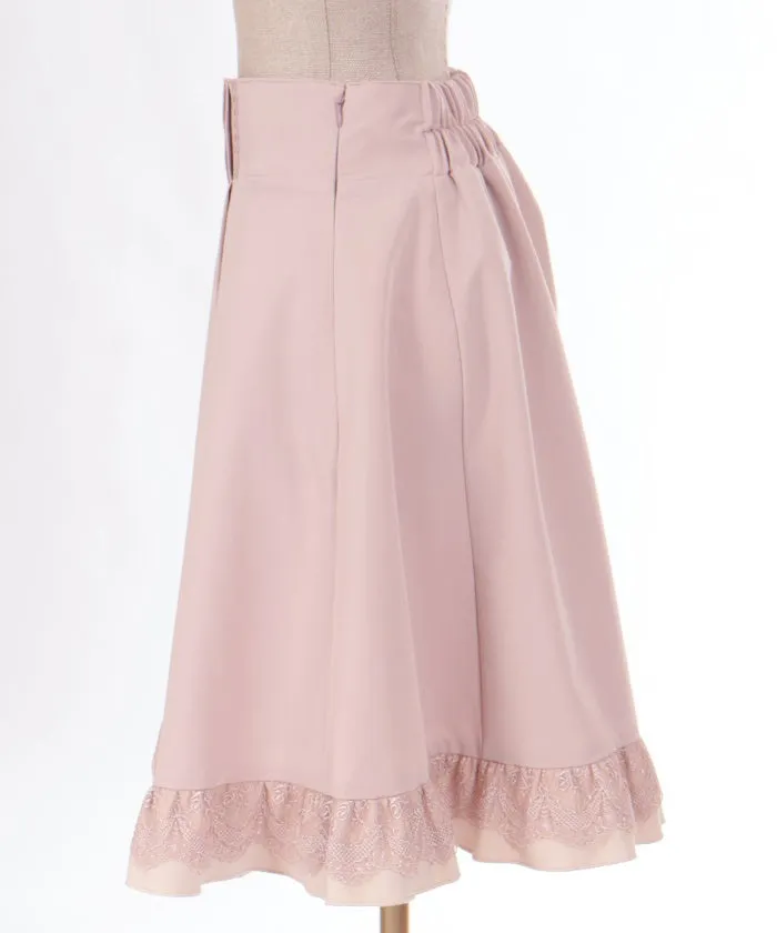 Frill Design Tuck Skirt