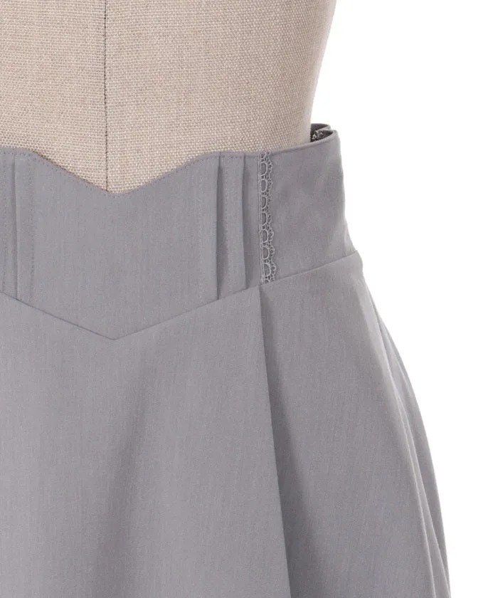Frill Design Tuck Skirt
