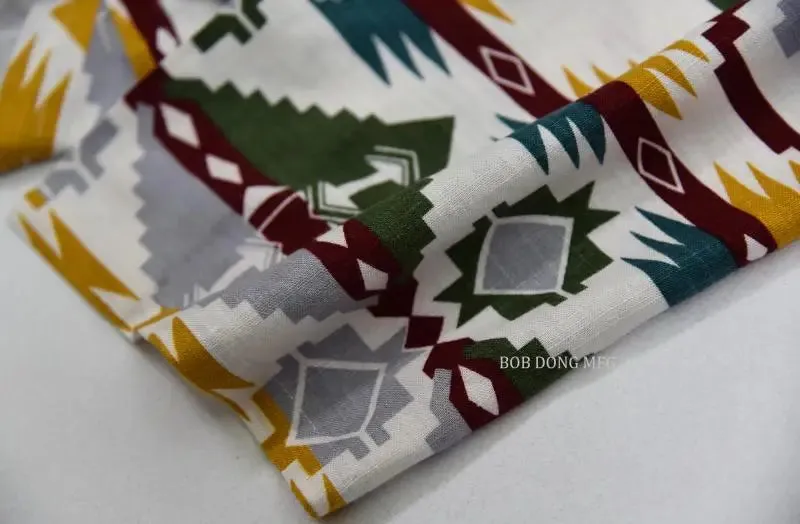Indian Totem Loop Collar Shirts - Men's Short Sleeve Casual Shirts
