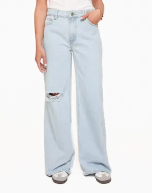 Lichtblauwe Denim Baggy - Spijkerbroek