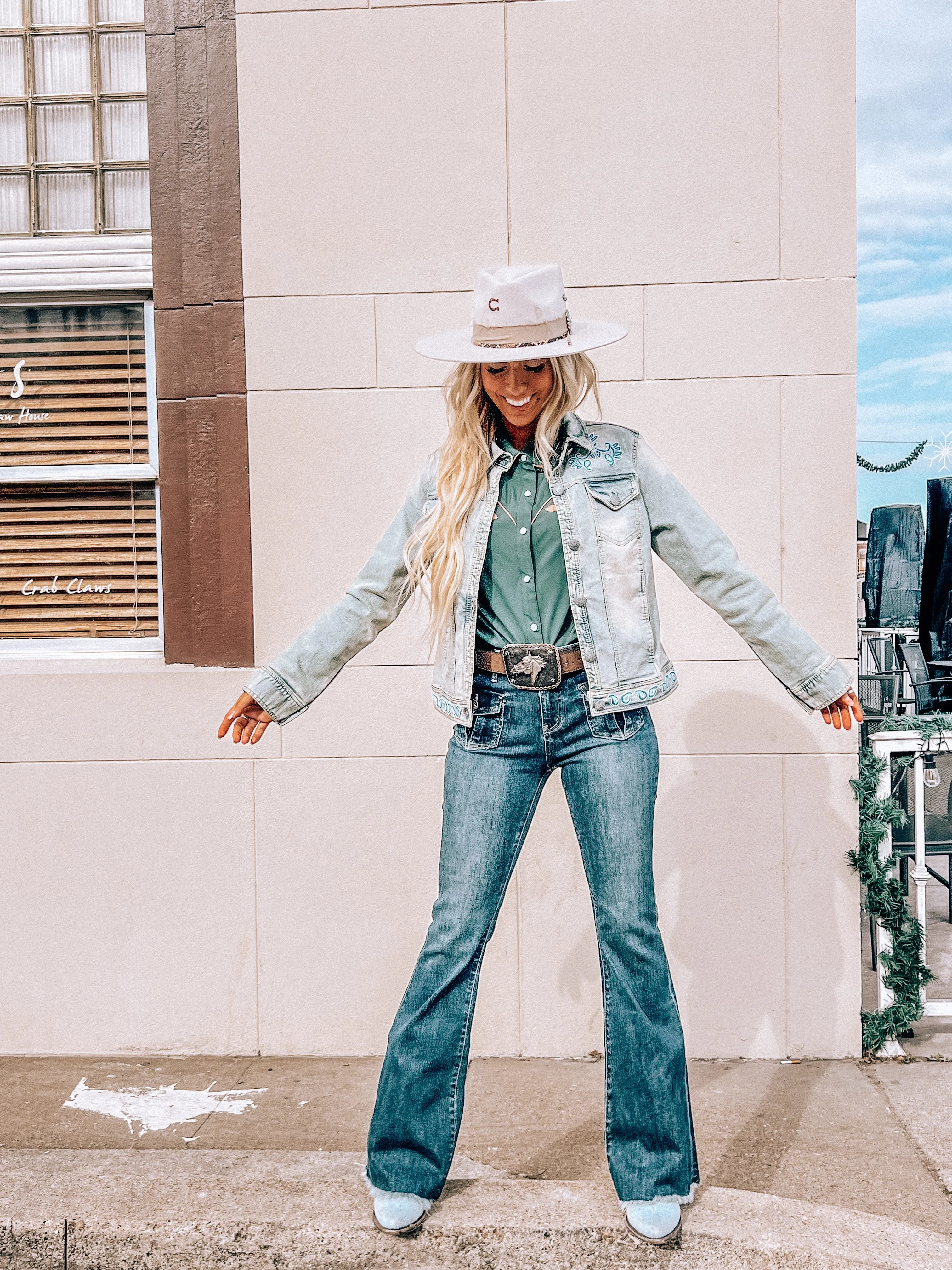 Mid Rise Flare Jeans