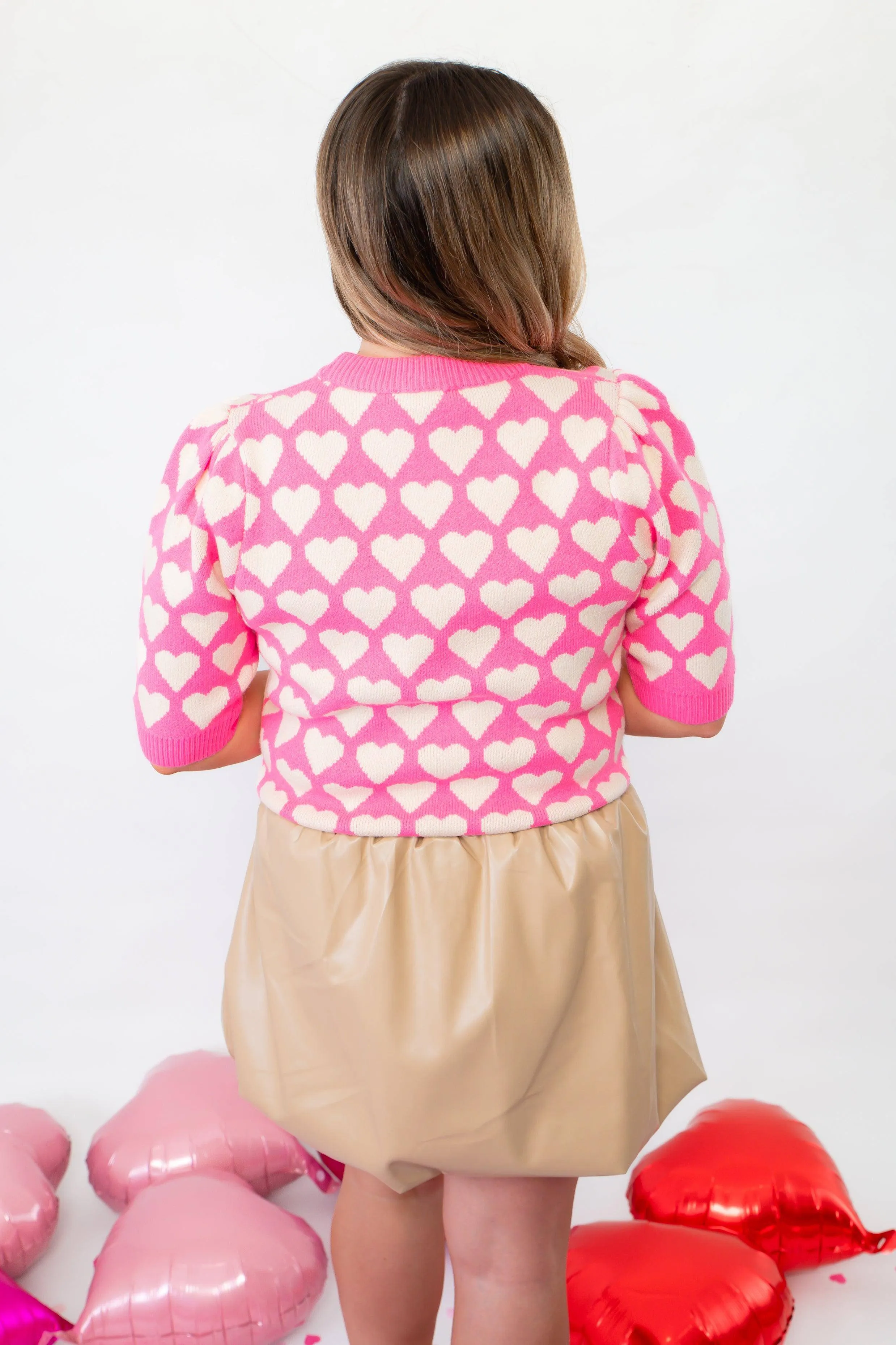 Nina Beige Faux Leather Bubble Hem Mini Skirt