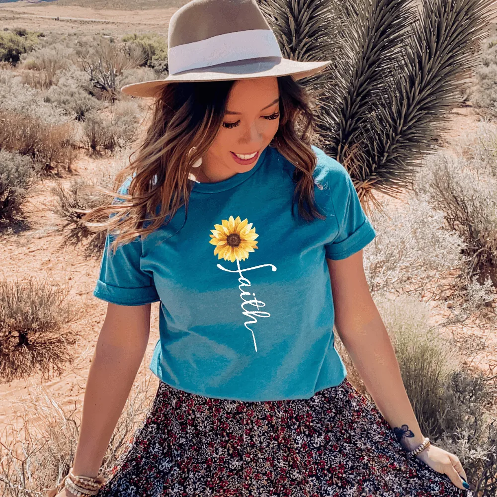 Sunflower Faith Tee