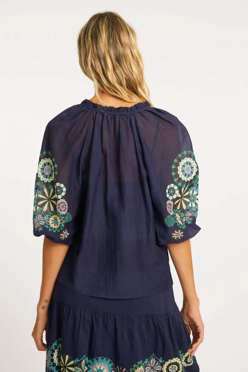 Zara Geo Bloom Top